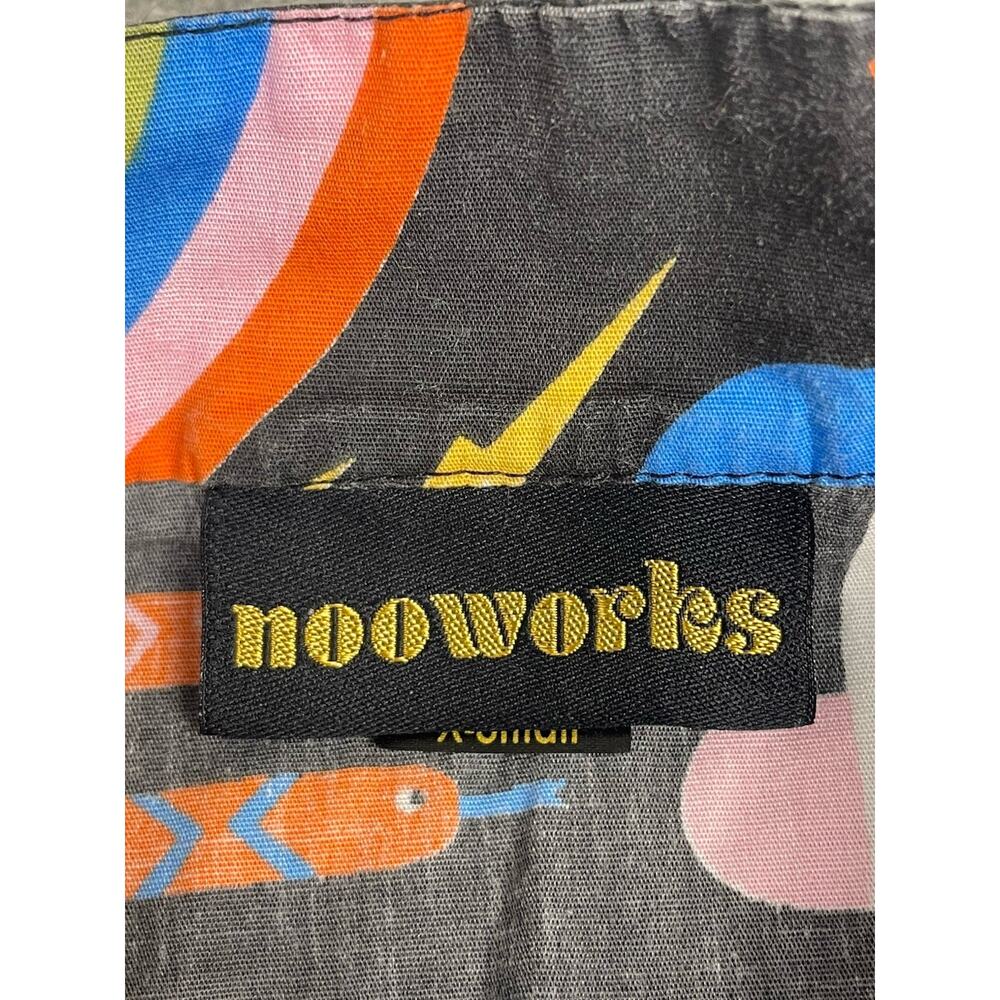 Nooworks Long Sleeve Jumpsuit Sz XS Funky Artsy Black Red Magician - Picture 3 of 6